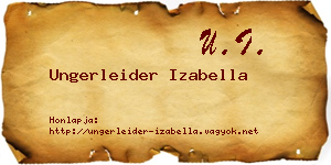 Ungerleider Izabella névjegykártya