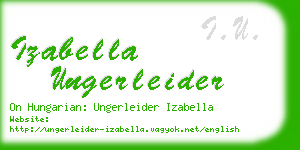 izabella ungerleider business card